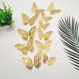 3D Metallic Butterflies   (Pack of 12)