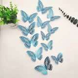 3D Metallic Butterflies   (Pack of 12)