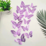 3D Metallic Butterflies   (Pack of 12)