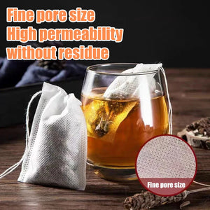 100 Pcs Disposable Tea Bags with String