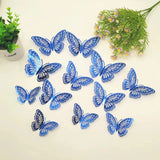 3D Metallic Butterflies   (Pack of 12)