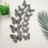 3D Metallic Butterflies   (Pack of 12)