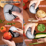 3-in-1 Stainless Steel Peeler