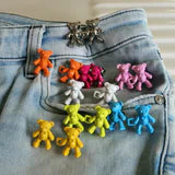 2pcs Bear Detachable Metal Buttons Snap Fastener Pants