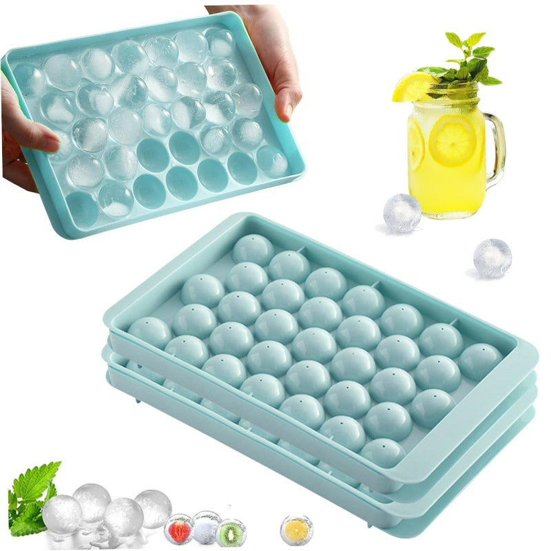 33 Grids Large Round Sphere Ice Mould Cube Tray ( PACK OF 2 )