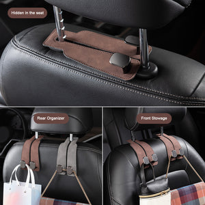 Car Seat Back Leather Double Hook