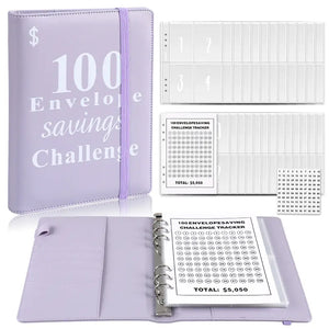 100 envelope savings notebook