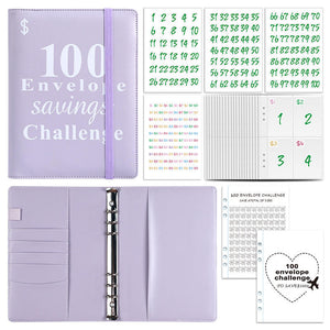 100 envelope savings notebook