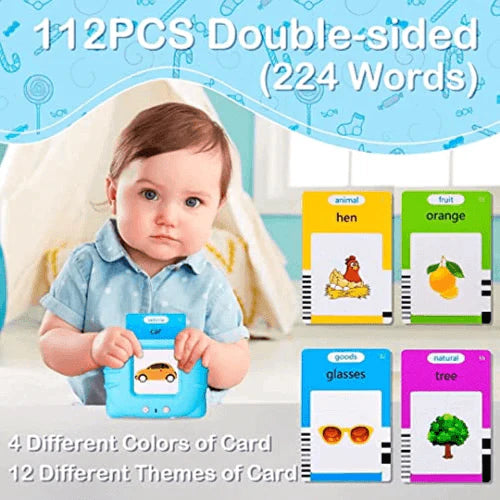 KIDS FLASH TALKING CARDS 200+ EDUCATIONAL WORDS